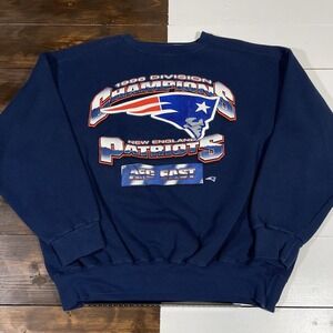 Vintage 90s New England Patriots Blue Sweatshirt Mens Size XL Starter